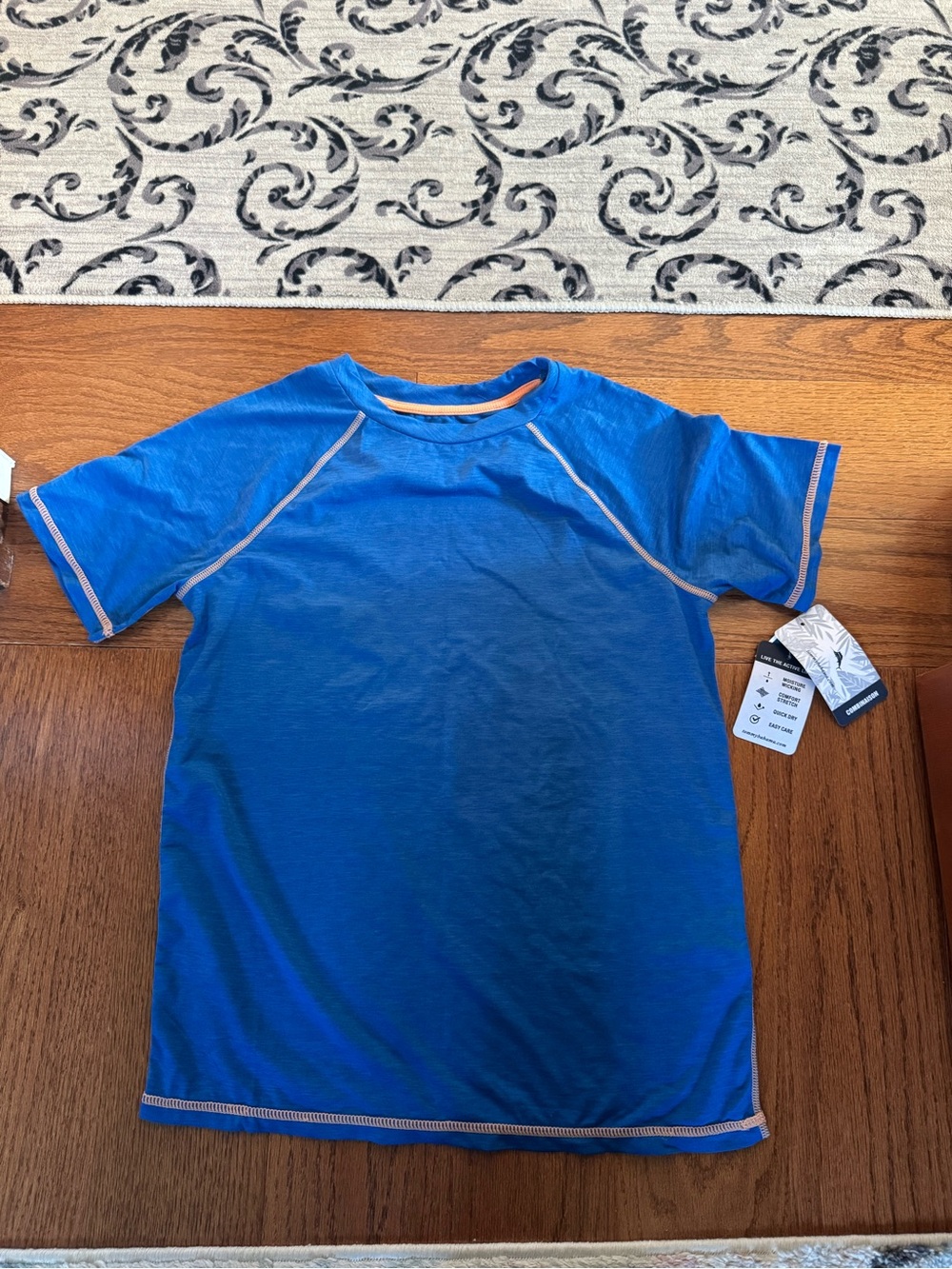 Tommy Bahama Active Boys' Blue Short Sleeve Shirt Size XL (14)